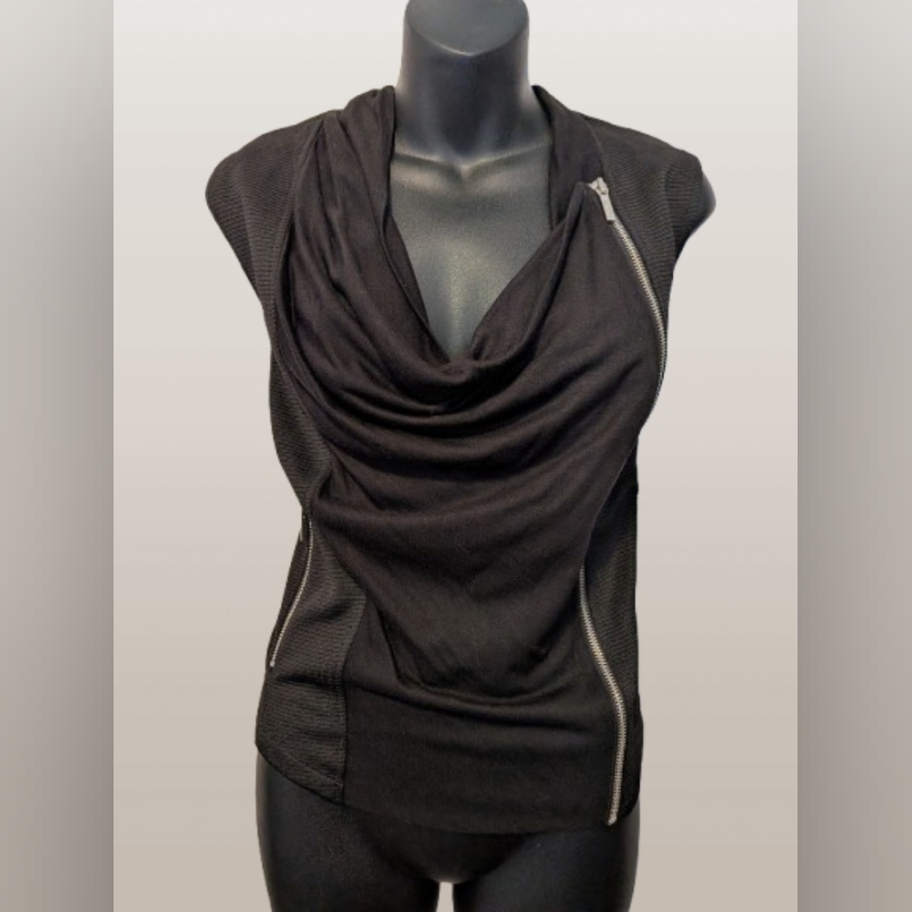 Kardashian Kollection Black Biker Vest - Moto Style - Medium ✨